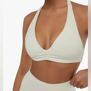 V-neck Halter Bra | Cream